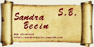 Sandra Becin vizit kartica